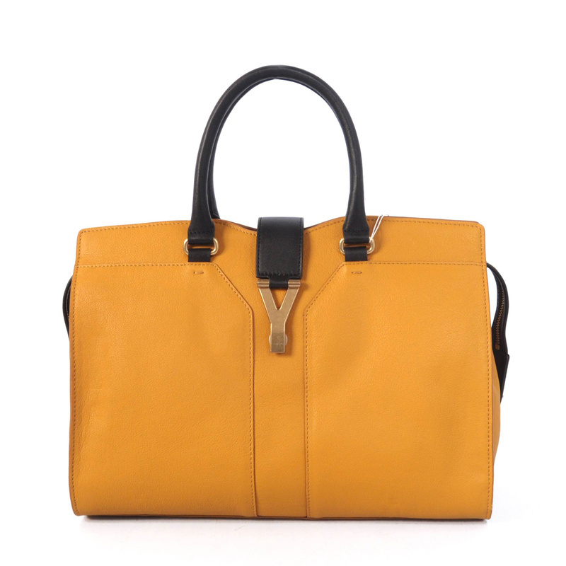 8221 Yves Saint Laurent medio Cabas Chyc Borsa 8221 giallo con b